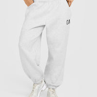 Foundations Oversized Oner Girlfriend Joggers | Light Grey Marl
