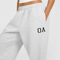 Foundations Oversized Oner Girlfriend Joggers | Light Grey Marl