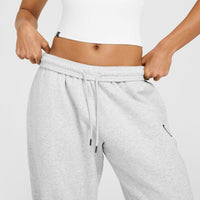 Foundations Oversized Oner Girlfriend Joggers | Light Grey Marl