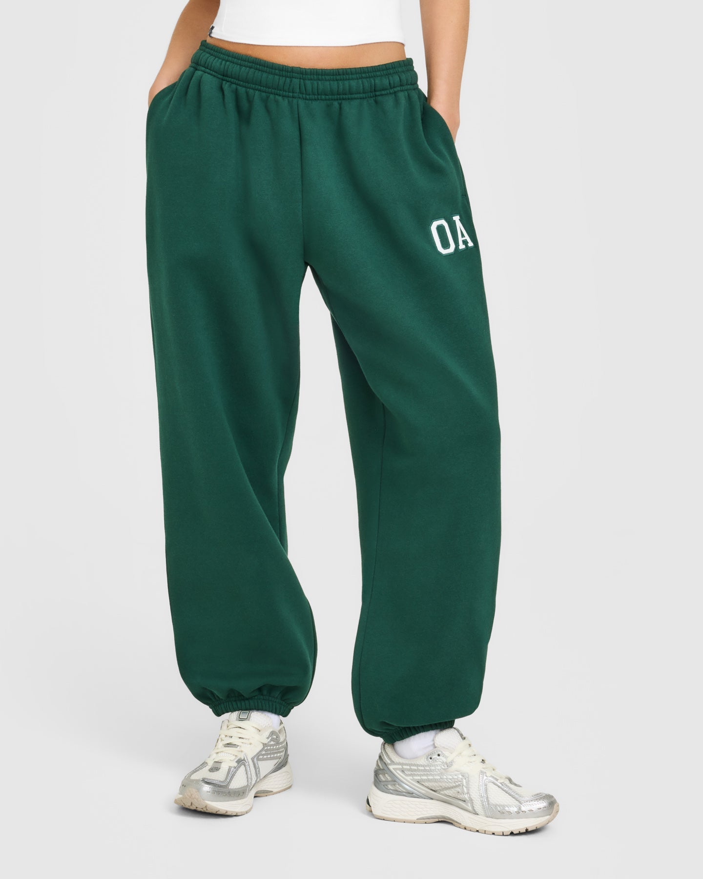 Foundations Oversized Oner Girlfriend Joggers | Racing Green
