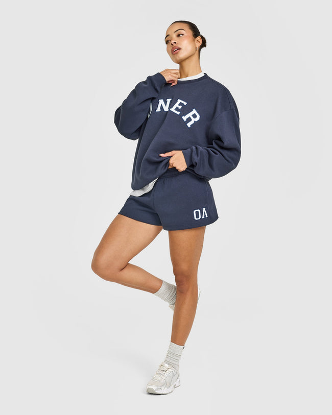 Foundations Oversized Oner Girlfriend Shorts | True Blue
