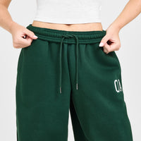 Foundations Oversized Oner Girlfriend Straight Leg Joggers | Racing Green
