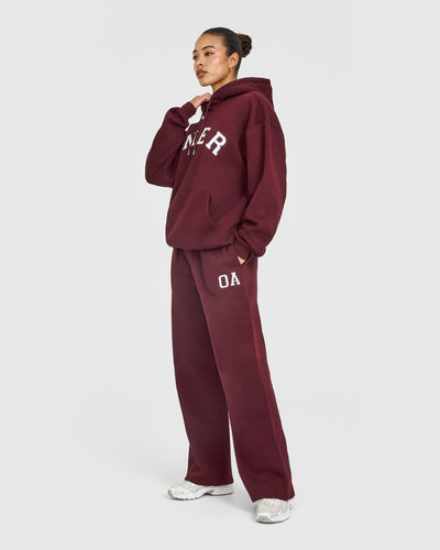 Foundations Oversized Oner Girlfriend Straight Leg Joggers | Rosewood