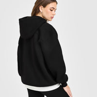 Foundations Oversized Oner Girlfriend Hoodie | Black