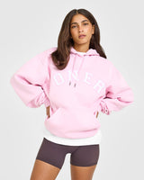 Foundations Oversized Oner Girlfriend Hoodie | Chalk Pink