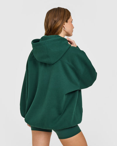 Foundations Oversized Oner Girlfriend Hoodie | Racing Green