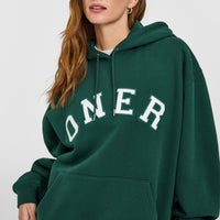 Foundations Oversized Oner Girlfriend Hoodie | Racing Green