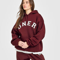 Foundations Oversized Oner Girlfriend Hoodie | Rosewood
