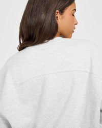 Foundations Oversized Oner Girlfriend Sweatshirt | Light Grey Marl