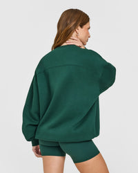 Foundations Oversized Oner Girlfriend Sweatshirt | Racing Green