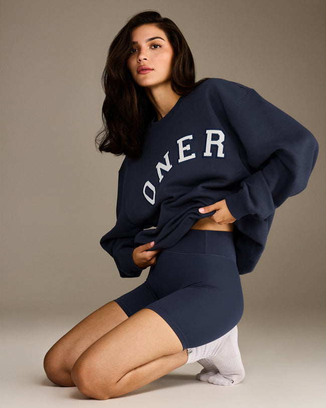 Foundations Oversized Oner Girlfriend Sweatshirt | True Blue
