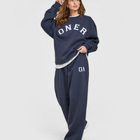 Foundations Oversized Oner Girlfriend Sweatshirt | True Blue