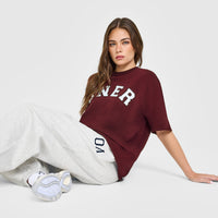 Oversized Oner Girlfriend Washed T-Shirt | Rosewood