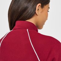 Jersey Tracksuit Zip Through Jacket | Ruby Red
