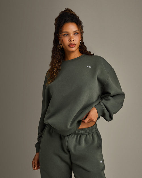 Foundations Crew Neck Sweatshirt | Dark Khaki