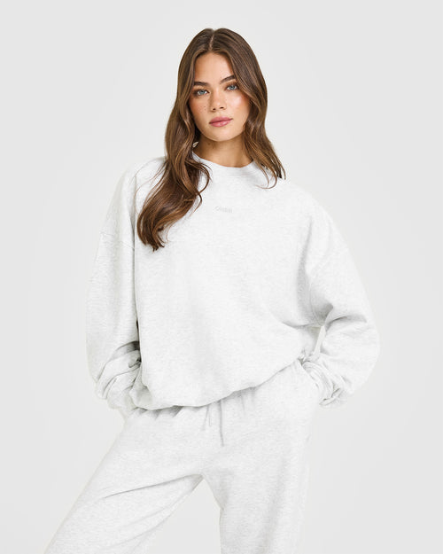 Oner Modal Mid Weight Sweatshirt | Light Grey Marl