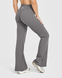 SoftMotion™ Flared Bottoms with White Logo | Ash Grey