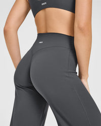 SoftMotion™ Straight Leg Bottoms with White Logo | Coal