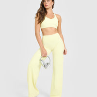 SoftMotion™ Straight Leg Bottoms | Pastel Yellow
