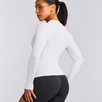 Oner Seamless Fitted Long Sleeve Regular Top | White