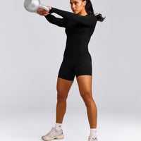 Oner Seamless Fitted Long Sleeve Regular Top | Soft Black