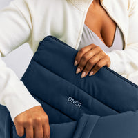 Quilted Laptop Pouch | Storm Blue