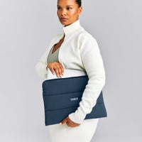 Quilted Laptop Pouch | Storm Blue