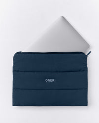 Quilted Laptop Pouch | Storm Blue