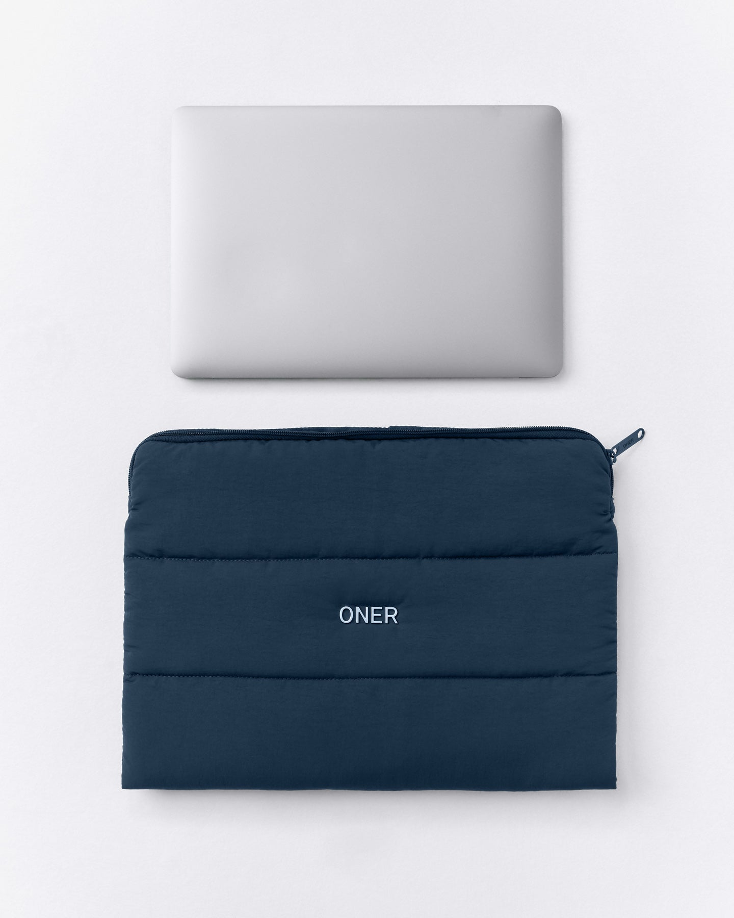 Quilted Laptop Pouch | Storm Blue