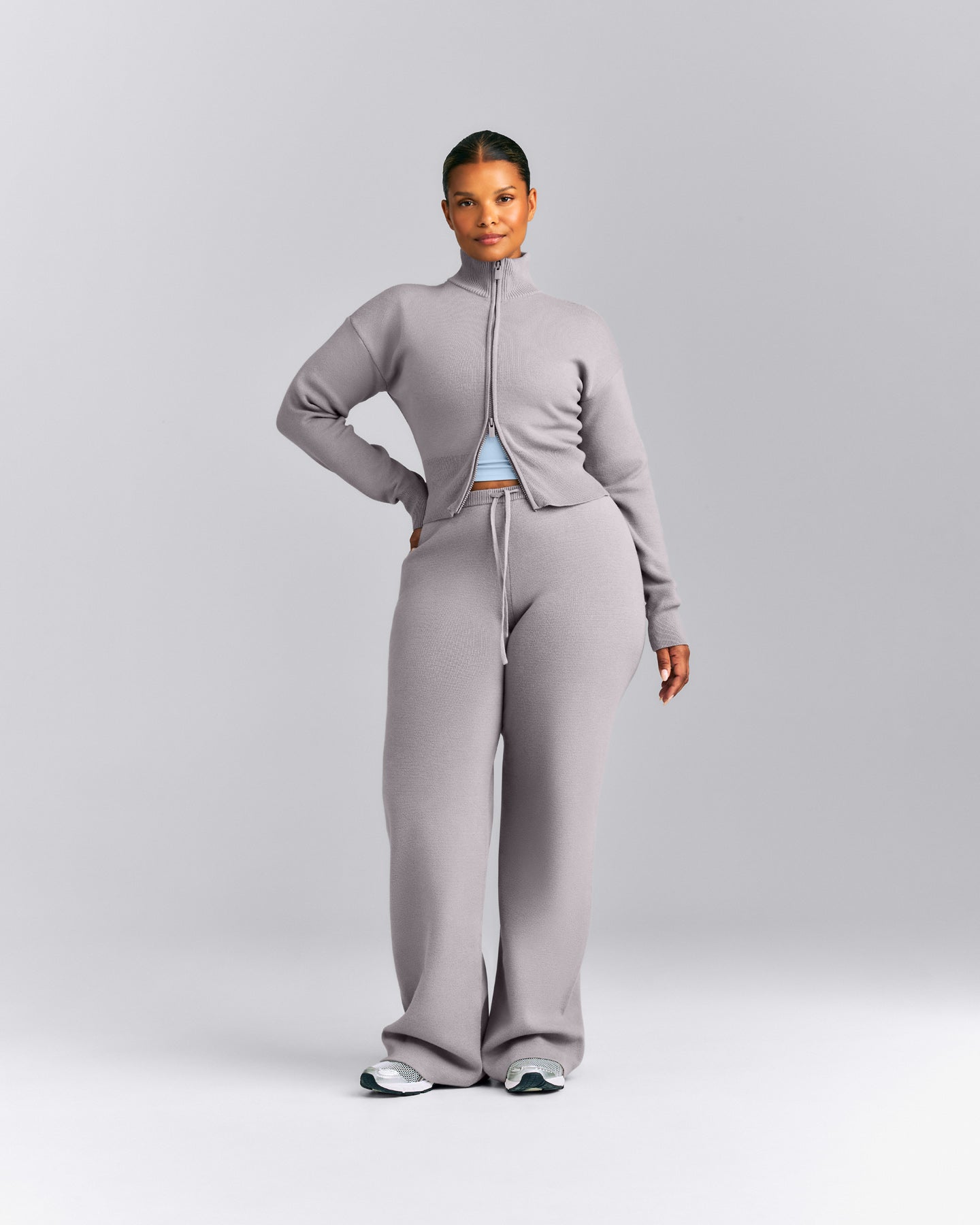 Mid Weight Cotton Knit Cardigan | Dark Zinc Gray