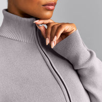 Mid Weight Cotton Knit Cardigan | Dark Zinc Gray