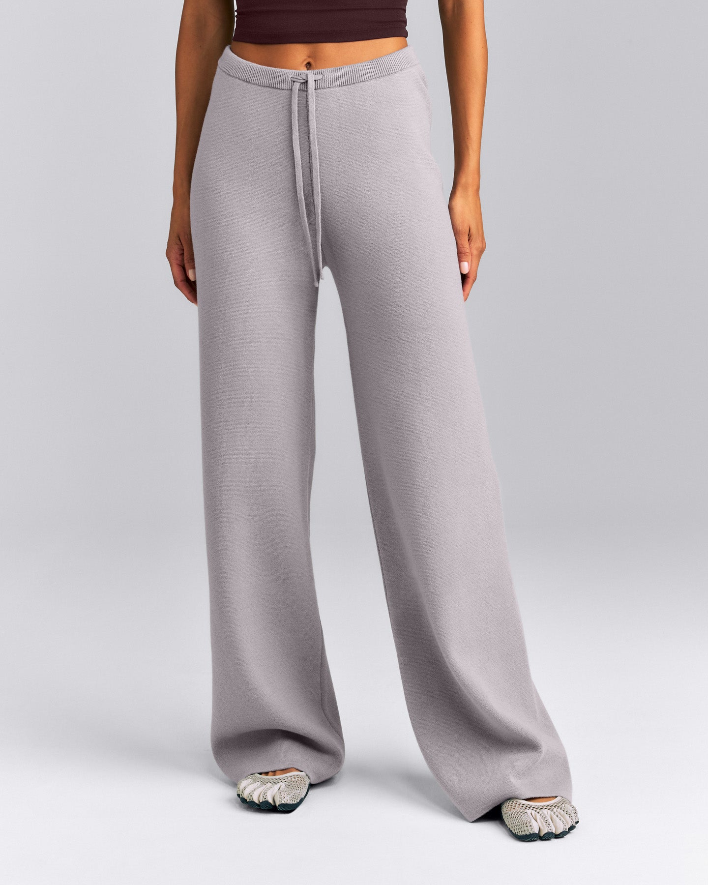 Mid Weight Cotton Knit Trouser | Dark Zinc Gray