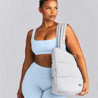 Quilted Tote Bag New Branding | Platinum Gray