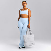 Quilted Tote Bag New Branding | Platinum Gray