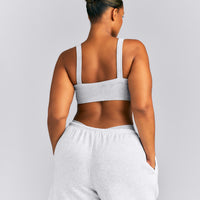 Seamless Scoop Neck Bralette | Gray Marl
