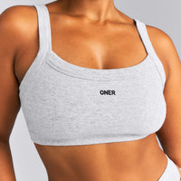 Seamless Scoop Neck Bralette | Gray Marl