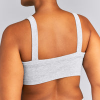 Seamless Scoop Neck Bralette | Gray Marl