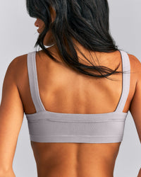 Seamless Scoop Neck Bralette | Warm Zinc Gray
