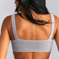 Seamless Scoop Neck Bralette | Warm Zinc Gray