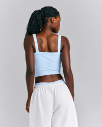 Seamless Scoop Neck Tank Top | Mist Blue