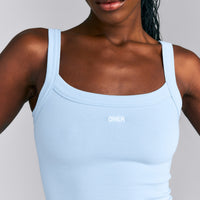 Seamless Scoop Neck Tank Top | Mist Blue