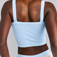 Seamless Scoop Neck Tank Top | Mist Blue