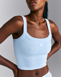Seamless Scoop Neck Tank Top | Mist Blue