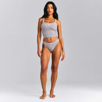 Seamless Scoop Neck Tank Top | Warm Zinc Gray
