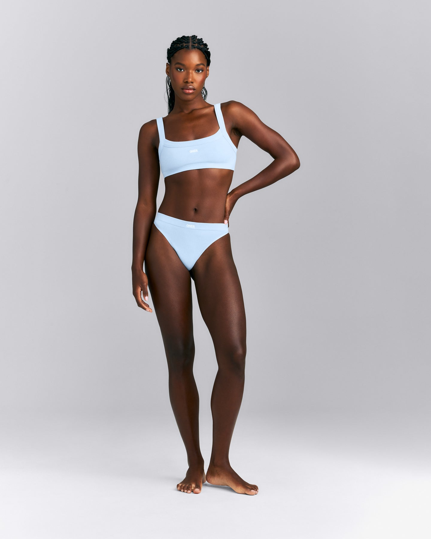 Seamless Thong | Mist Blue