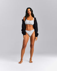 Seamless Thong | Gray Marl