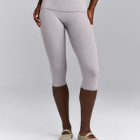 SoftMotion™ Fold Over Capri Leggings New Branding | Zinc Gray