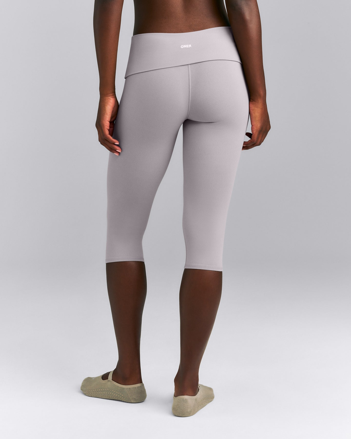 SoftMotion™ Fold Over Capri Leggings New Branding | Zinc Gray