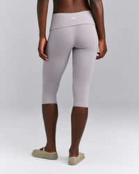 SoftMotion™ Fold Over Capri Leggings New Branding | Zinc Gray