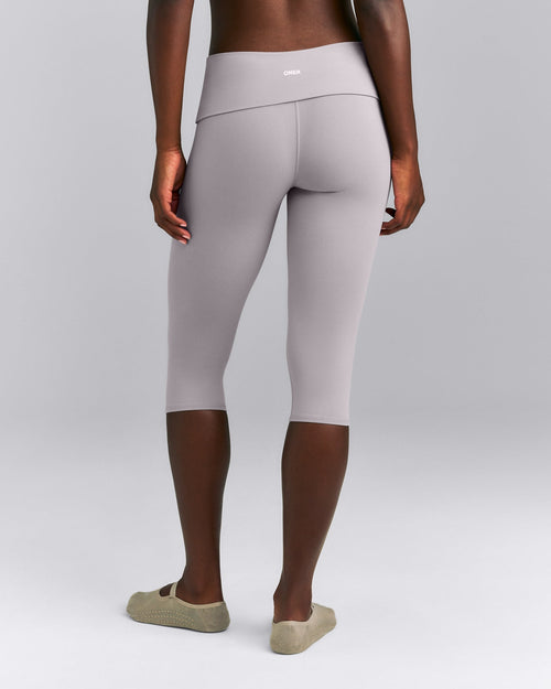 SoftMotion™ Fold Over Capri Leggings New Branding | Zinc Gray